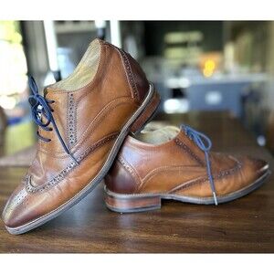 CALTO 2.6” Height Increasing Elevator Shoes Brown Leather Oxford Men Sz 10